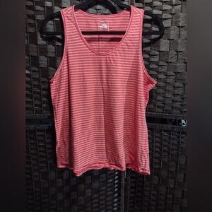The North Face Orange White Striped Tank Top Women's Large